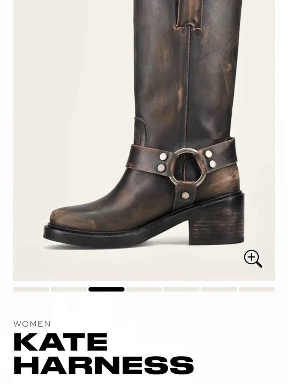 Frye heeled harness boots